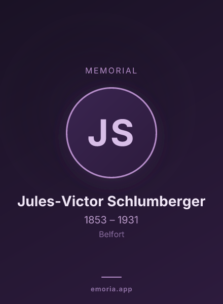 Memorial portrait of Jules-Victor Schlumberger