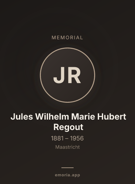 Memorial portrait of Jules Wilhelm Marie Hubert Regout