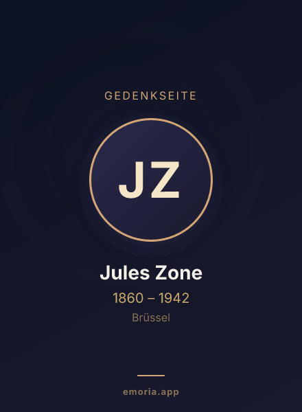 Gedenkportrait von Jules Zone