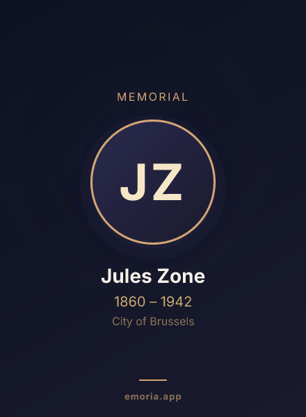 Memorial portrait of Jules Zone