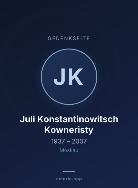 Gedenkportrait von Juli Konstantinowitsch Kowneristy