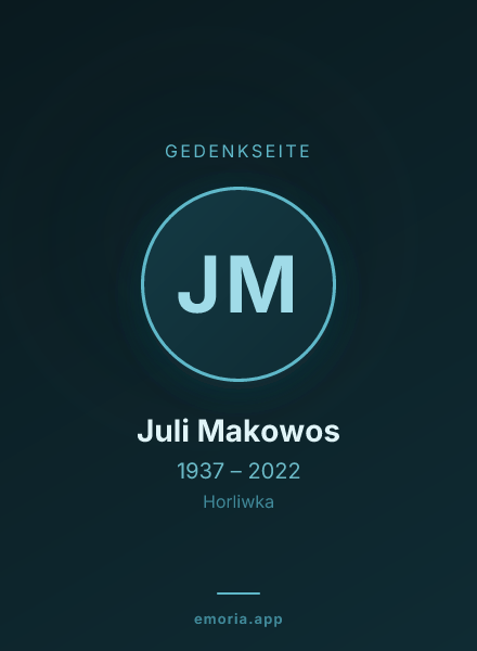 Gedenkportrait von Juli Makowos