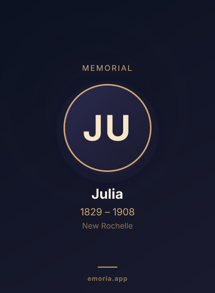 Memorial portrait of Julia