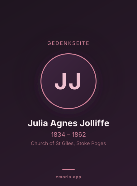 Gedenkportrait von Julia Agnes Jolliffe