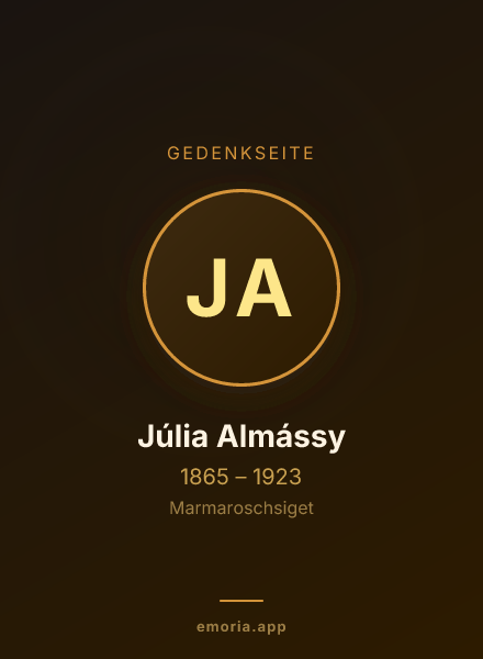 Gedenkportrait von Júlia Almássy