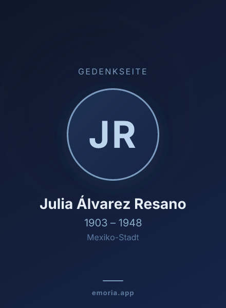 Gedenkportrait von Julia Álvarez Resano