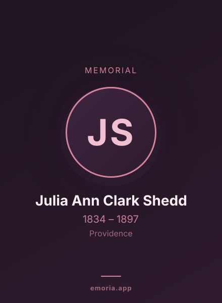 Memorial portrait of Julia Ann Clark Shedd