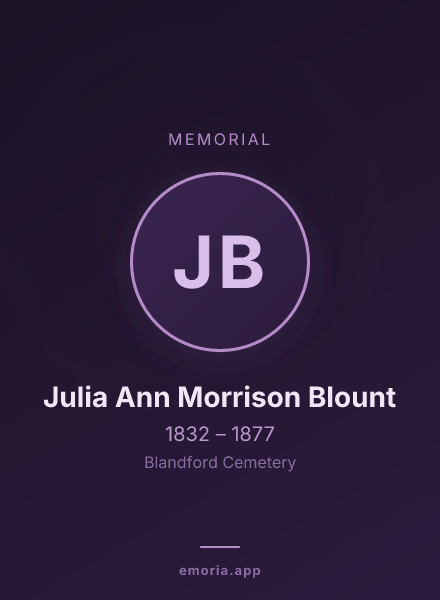 Memorial portrait of Julia Ann Morrison Blount