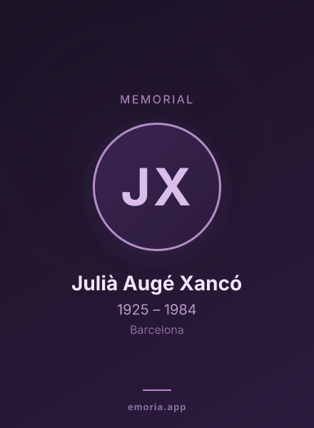 Memorial portrait of Julià Augé Xancó