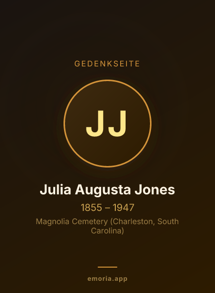 Gedenkportrait von Julia Augusta Jones