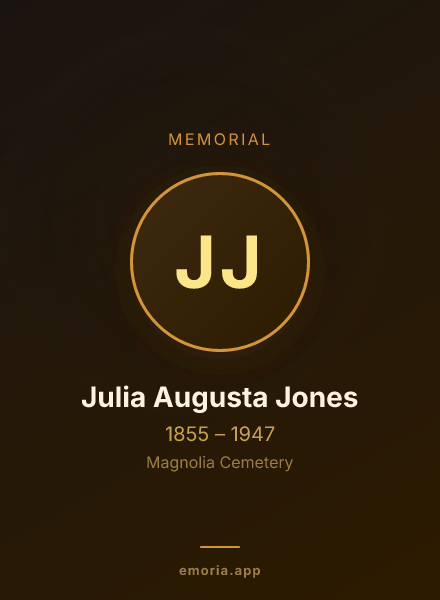Memorial portrait of Julia Augusta Jones