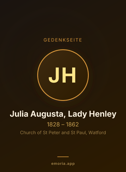 Gedenkportrait von Julia Augusta, Lady Henley