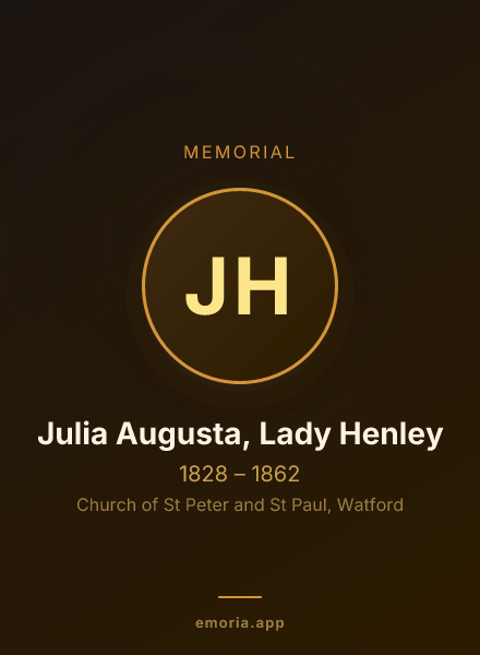 Memorial portrait of Julia Augusta, Lady Henley