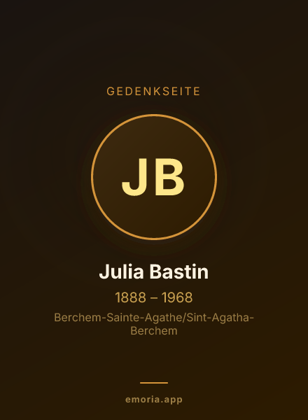 Gedenkportrait von Julia Bastin