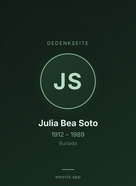 Gedenkportrait von Julia Bea Soto