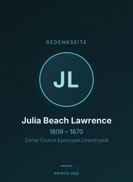 Gedenkportrait von Julia Beach Lawrence