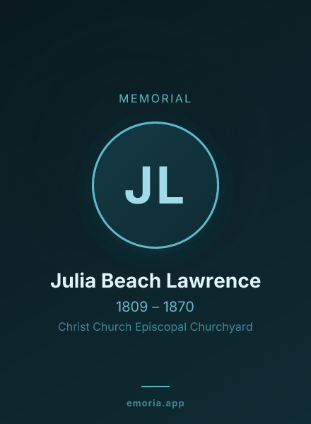 Memorial portrait of Julia Beach Lawrence