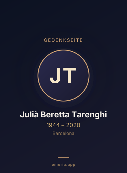 Gedenkportrait von Julià Beretta Tarenghi