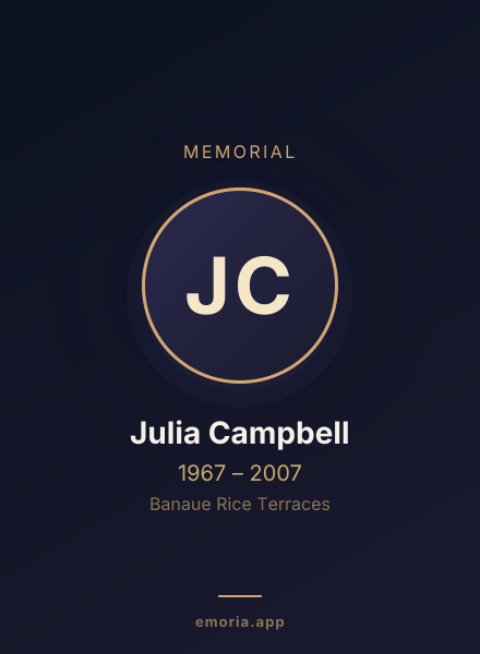 Memorial portrait of Julia Campbell