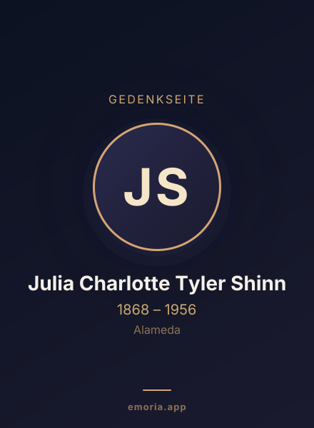 Gedenkportrait von Julia Charlotte Tyler Shinn