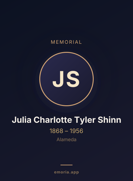 Memorial portrait of Julia Charlotte Tyler Shinn