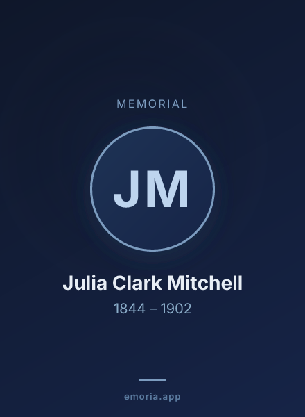 Memorial portrait of Julia Clark Mitchell