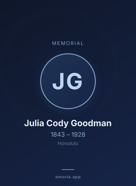 Memorial portrait of Julia Cody Goodman