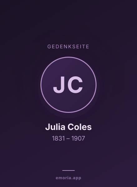 Gedenkportrait von Julia Coles