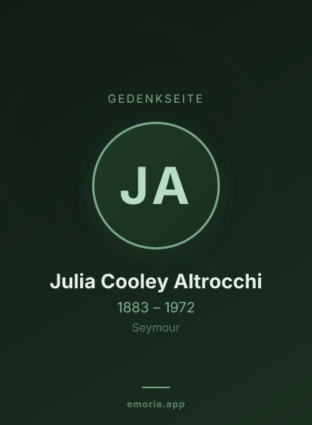 Gedenkportrait von Julia Cooley Altrocchi
