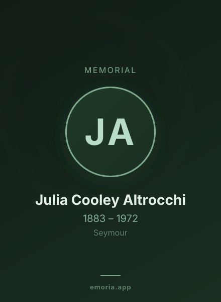 Memorial portrait of Julia Cooley Altrocchi