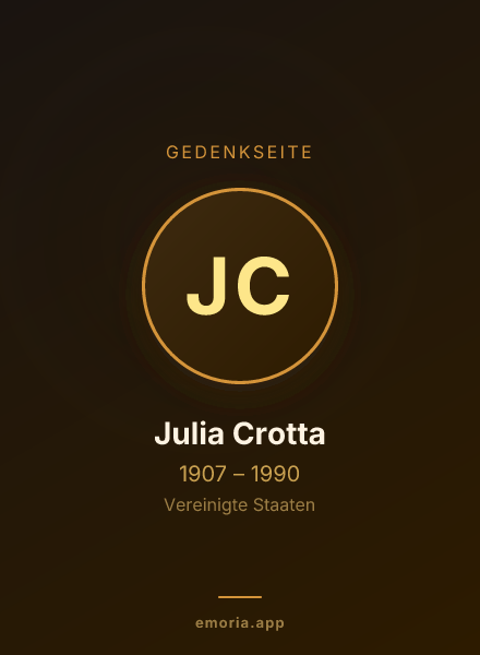 Gedenkportrait von Julia Crotta
