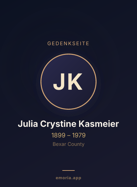 Gedenkportrait von Julia Crystine Kasmeier