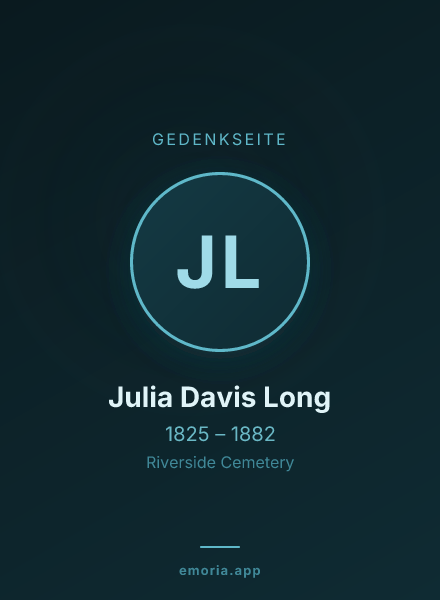 Gedenkportrait von Julia Davis Long