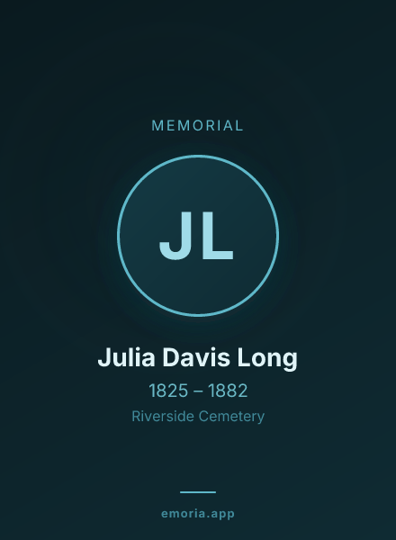Memorial portrait of Julia Davis Long
