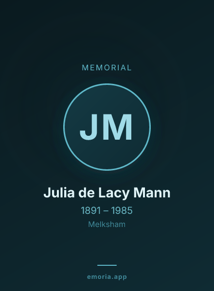 Memorial portrait of Julia de Lacy Mann