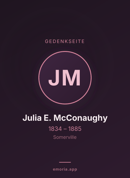 Gedenkportrait von Julia E. McConaughy