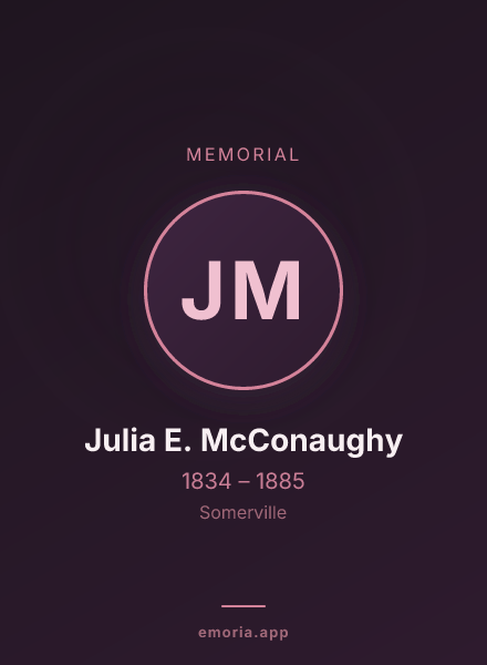 Memorial portrait of Julia E. McConaughy