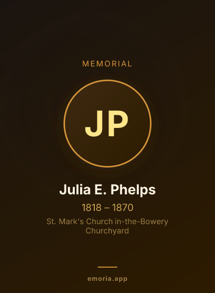 Memorial portrait of Julia E. Phelps