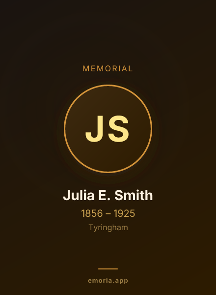 Memorial portrait of Julia E. Smith