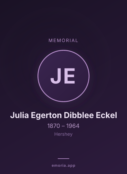 Memorial portrait of Julia Egerton Dibblee Eckel