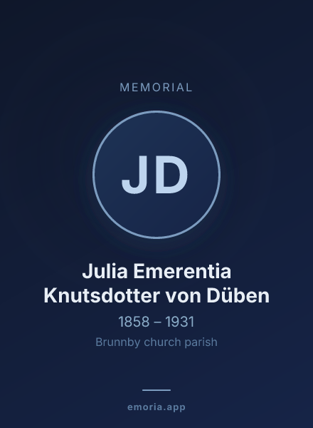 Memorial portrait of Julia Emerentia Knutsdotter von Düben