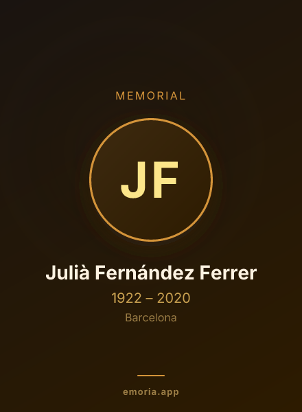 Memorial portrait of Julià Fernández Ferrer