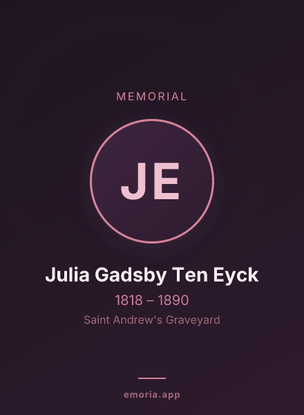 Memorial portrait of Julia Gadsby Ten Eyck