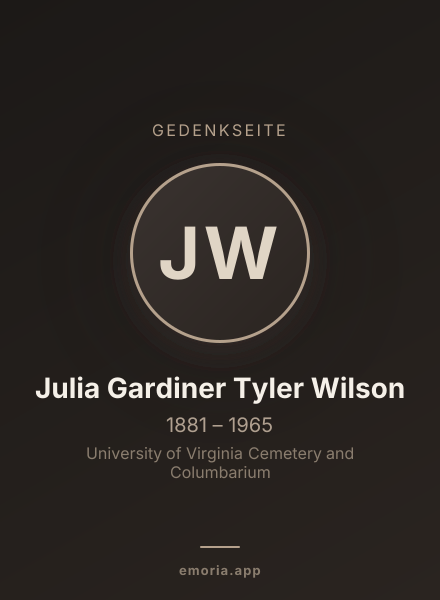 Gedenkportrait von Julia Gardiner Tyler Wilson