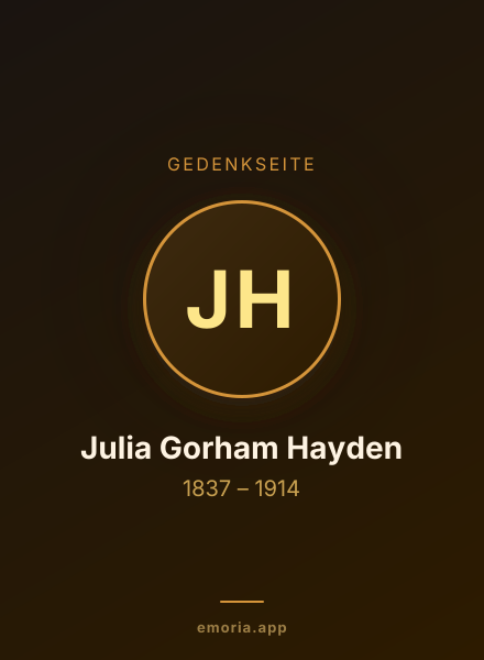 Gedenkportrait von Julia Gorham Hayden