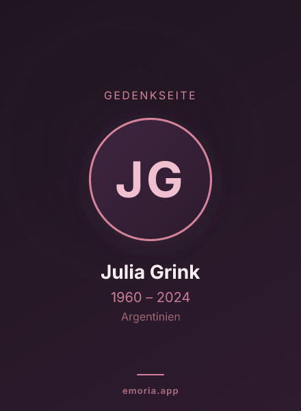 Gedenkportrait von Julia Grink