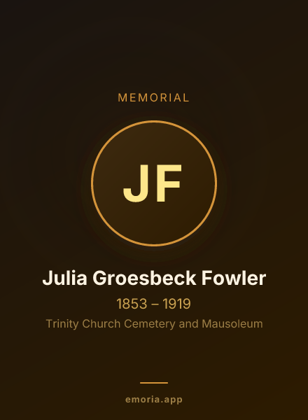 Memorial portrait of Julia Groesbeck Fowler