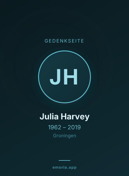 Gedenkportrait von Julia Harvey