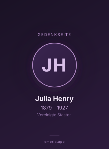 Gedenkportrait von Julia Henry