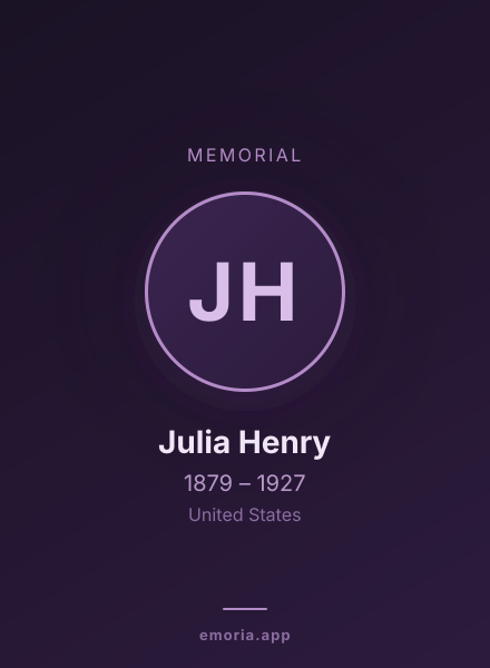 Memorial portrait of Julia Henry